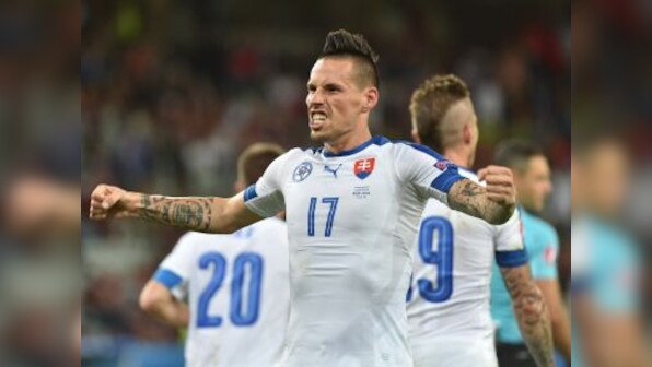Marek Hamsik's wonder goal sinks Russia as Slovakia record first win at Euros