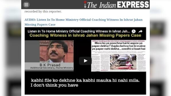 The Indian Express' probe into the missing Ishrat Jahan documents: Is it ethical journalism?