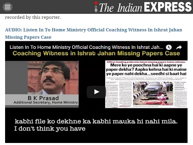 The Indian Express' probe into the missing Ishrat Jahan documents: Is it ethical journalism? The Indian Express' probe into the missing Ishrat Jahan documents: Is it ethical journalism?