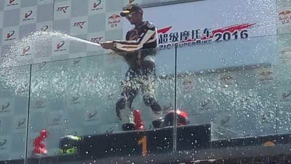 Rajini Krishnan wins on China SBK debut Rajini Krishnan wins on China SBK debut