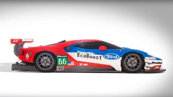 Lego replica of the Ford GT on display at Le Mans 2016