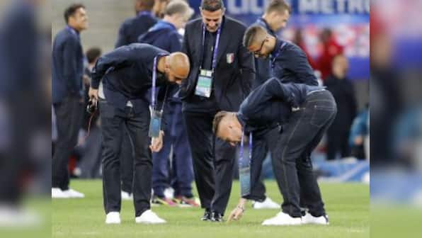 Euro 2016: Uefa orders Lille stadium pitch to be relaid after bad weather causes damage