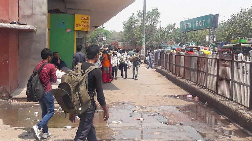 Rivulets of urine stream out of the poorly-maintained toilets at Old Delhi Station. Sunil Raman