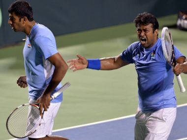 File photo of Leander Paes and Rohan Bopanna. AFP