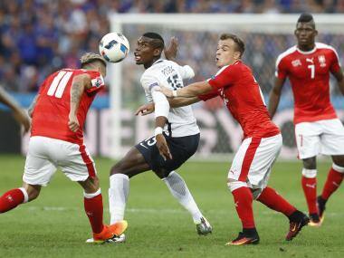 France’s Paul Pogba in action against Switzerland. Reuters