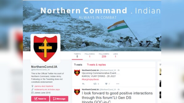 Northern Command of Army joins twitter to interact with the masses