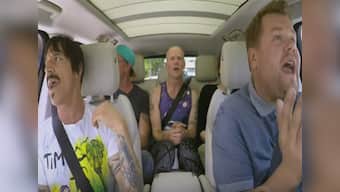 Watch: Red Hot Chili Peppers do carpool karaoke on James Corden's 'The Late Late Show'