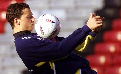 Swedish Zlatan Ibrahimovic of Ajax Amsterdam, with new haircut