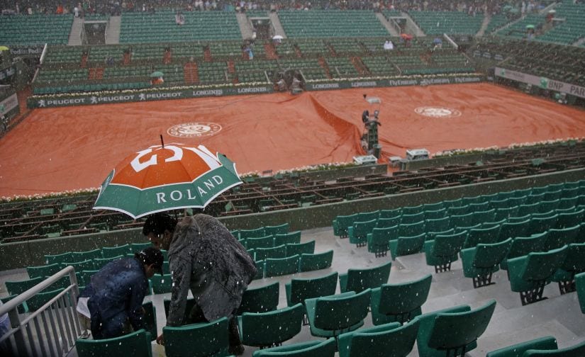Rain played spoil sport at the 2016 French Open. Reuters