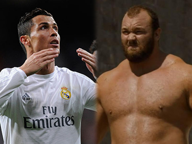 Next trial by combat? ‘The Mountain’ from GoT threatens to crush Cristiano Ronaldo's head Next trial by combat? ‘The Mountain’ from GoT threatens to crush Cristiano Ronaldo's head