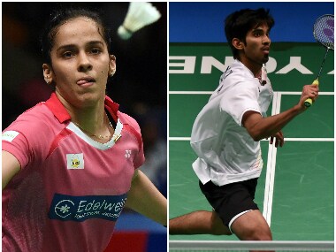 File images of Saina Nehwal and Kidambi Srikanth. AFP