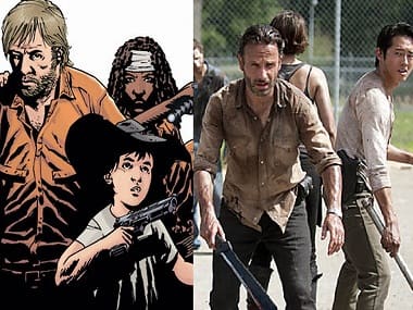 The Walking Dead crew, headed by Rick Grimes