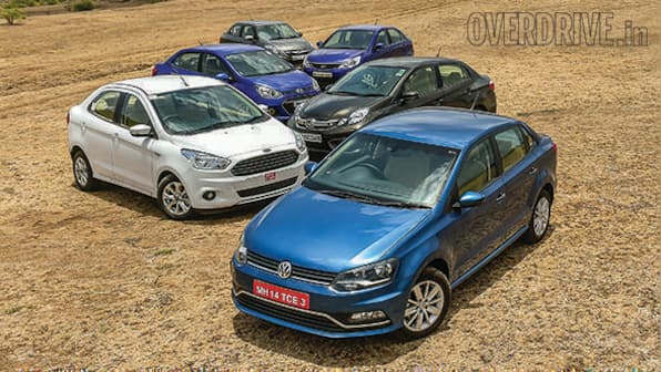 VW Ameo vs Ford  Figo Aspire vs Maruti Dzire vs Honda Amaze vs Tata Zest vs Hyundai Xcent