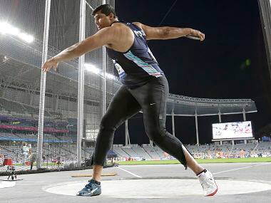 Vikas Gowda easing into his Olympic routine. AP