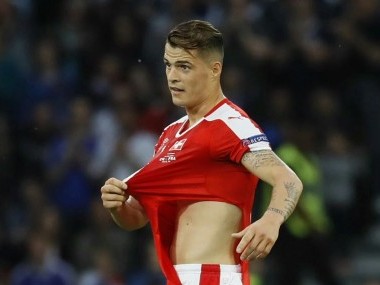 'Hope Puma don't make condoms', jokes Xherdan Shaqiri after ripped Switzerland shirts 'Hope Puma don't make condoms', jokes Xherdan Shaqiri after ripped Switzerland shirts