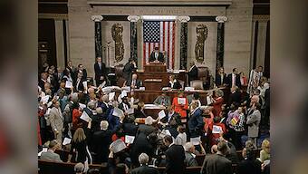 US Democrat sit-in on gun safety legislation brought to an end by Republicans