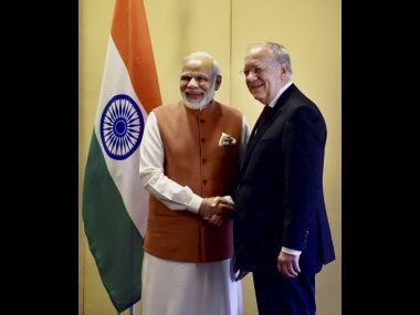 Prime Minister Narendra Modi with Switzerland President Johann Schneider-Ammann in Geneva on Monday. PTI