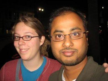 Undated photo of Ashley Hasti and Mainak Sarkar. AP