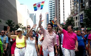 Justin Trudeau becomes first Canadian PM to march in Toronto's Pride parade