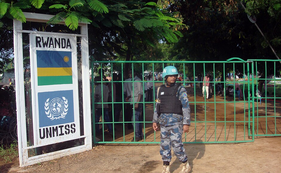 A UN peacekeeper stands outside a camp for internally displaced people in the United Nations Mission in South Sudan (UNMISS) compound in Tomping, Juba. Adama Dieng, the UN Special Advisor on the Prevention of Genocide, said some civilians A UN peacekeeper stands outside a camp for internally displaced people in the United Nations Mission in South Sudan (UNMISS) compound in Tomping, Juba. Adama Dieng, the UN Special Advisor on the Prevention of Genocide, said some civilians