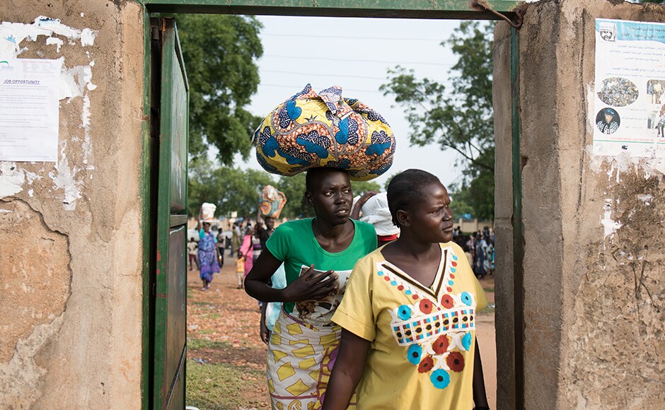 Families leave Saint Joseph's church compound in Juba, after receiving small food ratios by the Red cross and other NGOs. Many people have fled their homes after heavy fighting started in Juba, and spread to some residential areas in the capital of South Sudan on the eve of independence. Fighting resumed the day after independence and the numbers of casualties are reported to be in the hundreds. A ceasefire was declared on 11 July by the President of South Sudan, Salva Kiir Mayardit, and the First Vice President Dr Riek Machar also reciprocated and declared a ceasefire. AFP Families leave Saint Joseph's church compound in Juba, after receiving small food ratios by the Red cross and other NGOs. Many people have fled their homes after heavy fighting started in Juba, and spread to some residential areas in the capital of South Sudan on the eve of independence. Fighting resumed the day after independence and the numbers of casualties are reported to be in the hundreds. A ceasefire was declared on 11 July by the President of South Sudan, Salva Kiir Mayardit, and the First Vice President Dr Riek Machar also reciprocated and declared a ceasefire. AFP