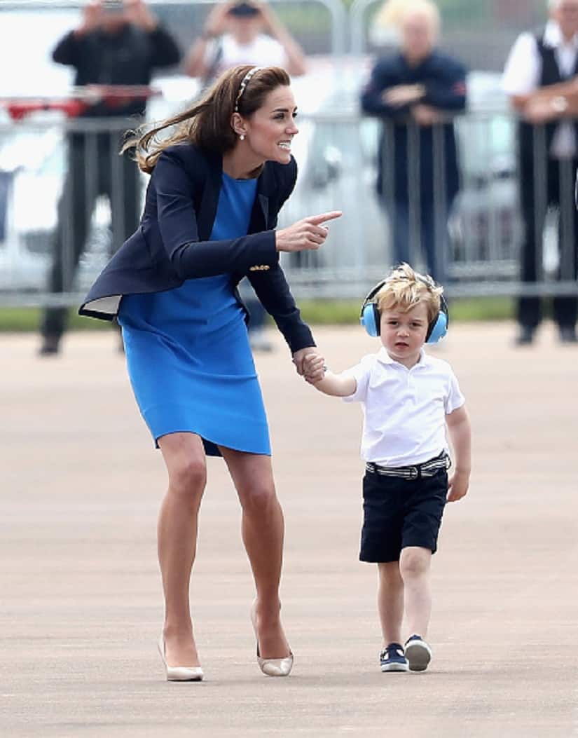 'That's not where the camera is, Mom!' Prince George's thoughts. Photo By Chris Jackson/ Getty Images. 