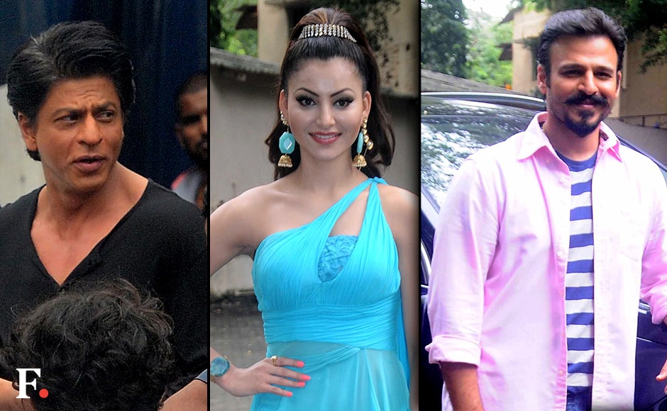 Shah Rukh Khan, Urvashi Rautela & Viveik Oberoi. Sachin Gokhale/Firstpost Shah Rukh Khan, Urvashi Rautela & Viveik Oberoi. Sachin Gokhale/Firstpost