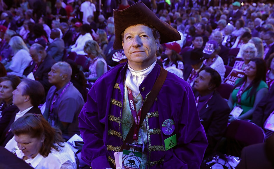 A California delegate in Revolutionary War garb stands amidst other delegates during the third session. Several political watchers are terming Trump's campaign a political revolution which succeeded while Bernie Sanders' revolution did not. Reuters A California delegate in Revolutionary War garb stands amidst other delegates during the third session. Several political watchers are terming Trump's campaign a political revolution which succeeded while Bernie Sanders' revolution did not. Reuters