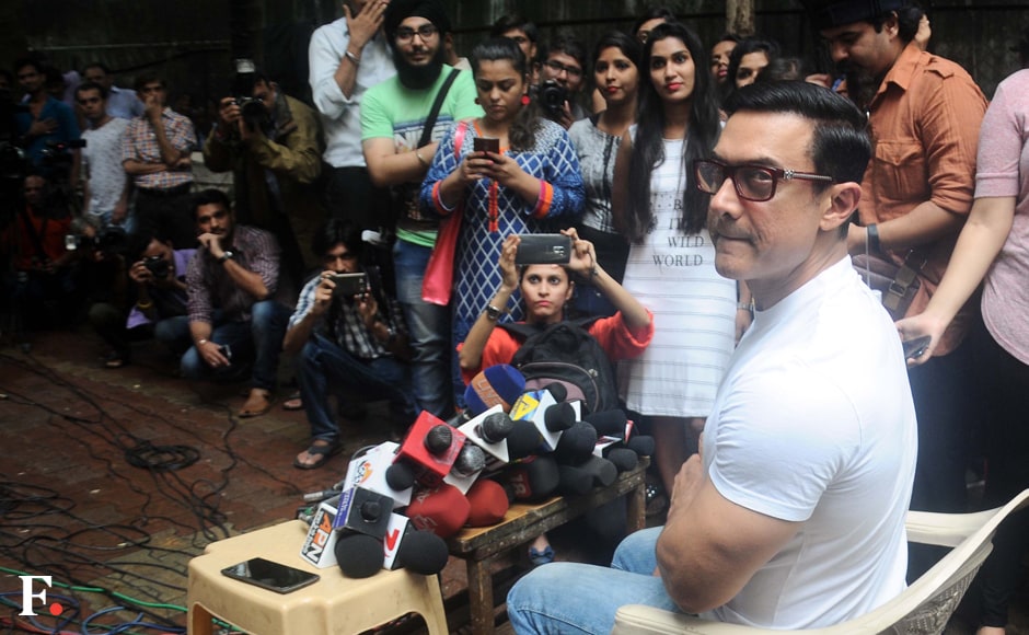 Aamir Khan interacts with media on Eid. Sachin Gokhale/Firstpost Aamir Khan interacts with media on Eid. Sachin Gokhale/Firstpost