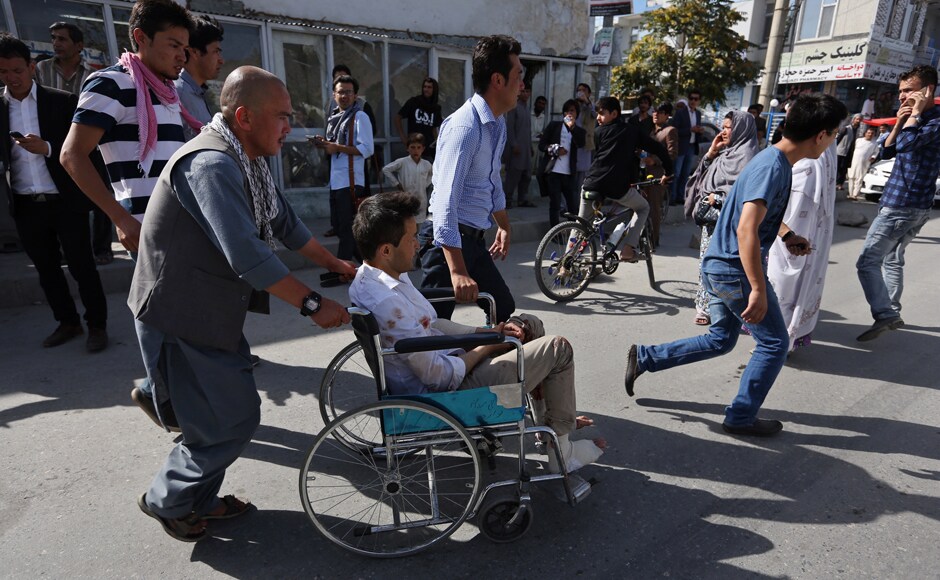 More than 61 people have died so far and over 207 have been injured in the twin blasts that hit a peaceful protest in Afghan capital, Kabul on Saturday. Thousands of protesters from the Shia Hazara minority had gathered at the Deh Mazang square in west Kabul. AP More than 61 people have died so far and over 207 have been injured in the twin blasts that hit a peaceful protest in Afghan capital, Kabul on Saturday. Thousands of protesters from the Shia Hazara minority had gathered at the Deh Mazang square in west Kabul. AP