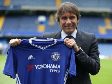 Antonio Conte gave his first press conference as Chelsea manager. AFP