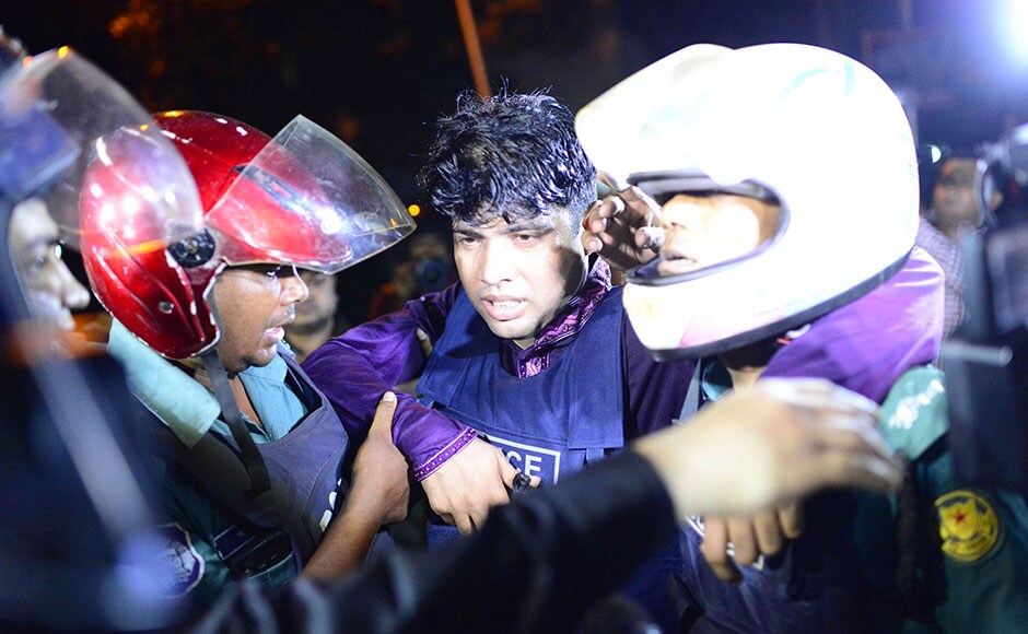 At least nine terrorists shouting At least nine terrorists shouting