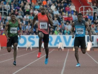 Usain Bolt competes in the Jamaican Olympic trials. AFP