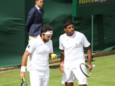 Rohan Bopanna progressed into the pre-quarterfinals of the Winbledon in the doubles category. Faceboook/ Wimbledon