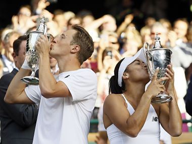 Wimbledon 2016: Heather Watson and Henri Kontinen claim mixed doubles crown Wimbledon 2016: Heather Watson and Henri Kontinen claim mixed doubles crown