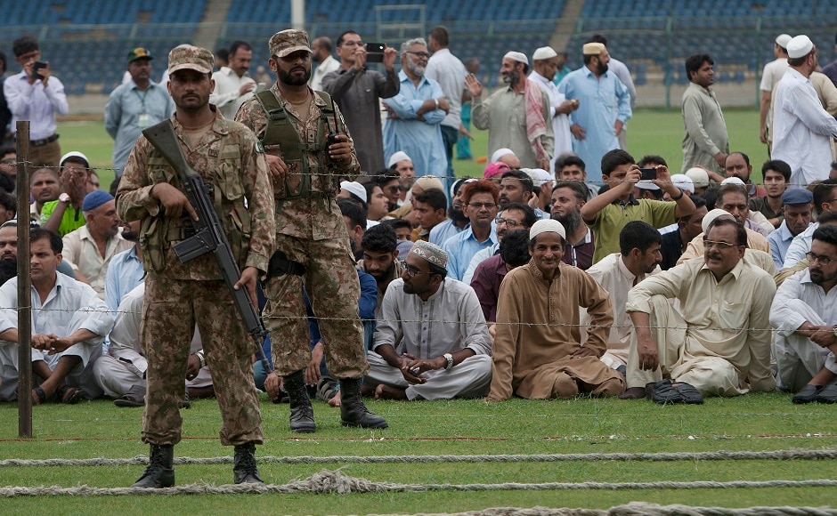 Pakistani soldiers stand guard as people wait for the funeral of Pakistan's renowned social worker Abdul Sattar Edhi in Karachi on Saturday. The legendary philanthropist, who devoted his life to the poor and the destitute, died on Friday at a hospital in Karachi following a prolonged illness. He was 88. AP Pakistani soldiers stand guard as people wait for the funeral of Pakistan's renowned social worker Abdul Sattar Edhi in Karachi on Saturday. The legendary philanthropist, who devoted his life to the poor and the destitute, died on Friday at a hospital in Karachi following a prolonged illness. He was 88. AP