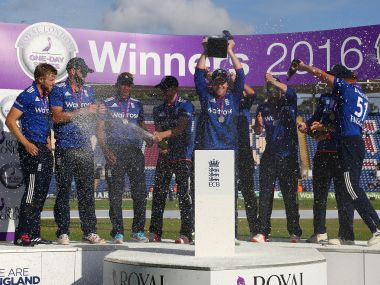 England celebrate series win over Sri Lanka. AFP