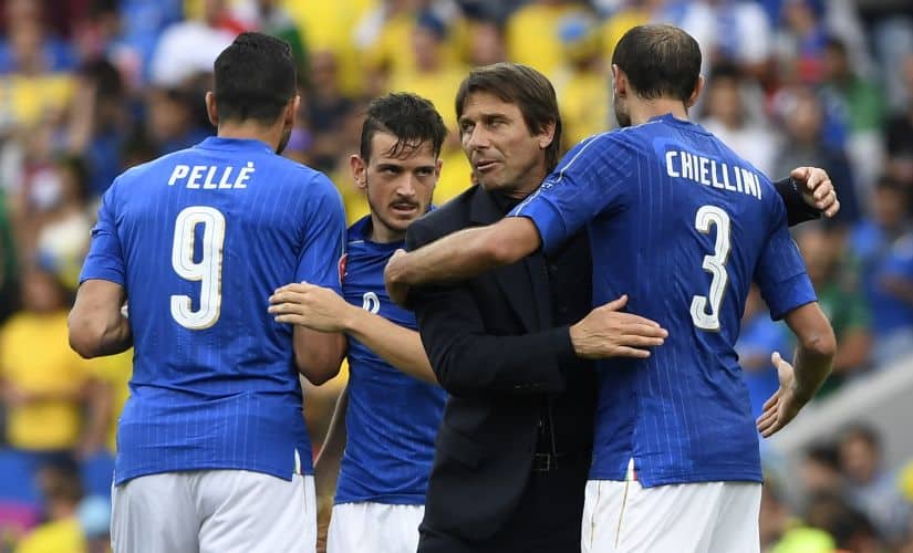 Antonio Conte used the 3-5-2 formation to great effect with his Italy side. AFP