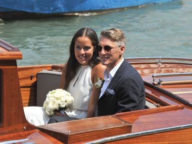 Tennis ace Ana Ivanovic weds German footballer Bastian Schweinsteiger in Venice