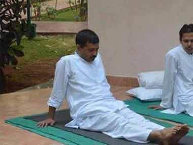 File image of Arvind Kejriwal doing yoga.  