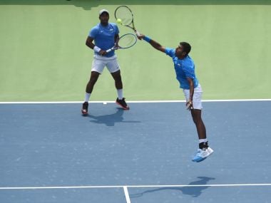 File photo of Leander Paes and Rohan Bopanna. AFP