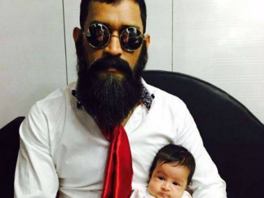 Check out MS Dhoni's adorable picture with daughter Ziva and an unrecognisable beard Check out MS Dhoni's adorable picture with daughter Ziva and an unrecognisable beard