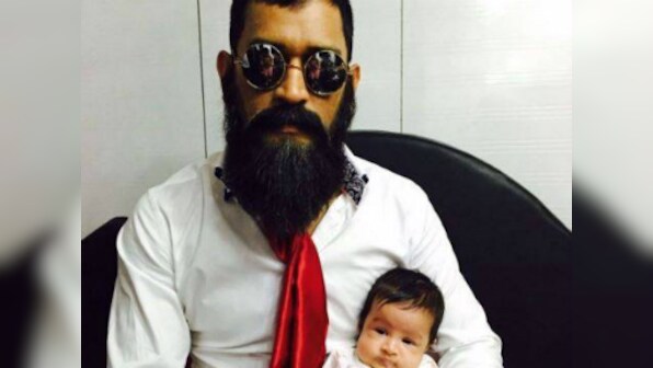 Check out MS Dhoni's adorable picture with daughter Ziva and an unrecognisable beard