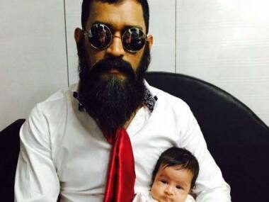 Check out MS Dhoni's adorable picture with daughter Ziva and an unrecognisable beard