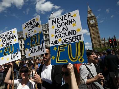 Baguettes, not regrets: Anti-Brexit protesters march for Europe in London
