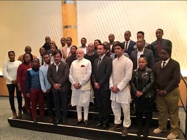 Modi in Africa: PM meets South African alumni of Indian institutions Modi in Africa: PM meets South African alumni of Indian institutions