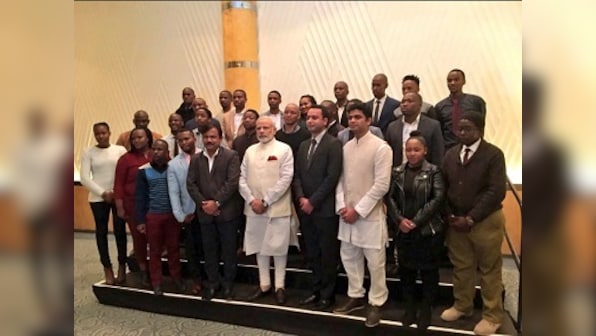 Modi in Africa: PM meets South African alumni of Indian institutions
