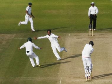 Mohammad Amir bowls out Jake Ball to hand Pakistan a historic win at Lord's. Reuters