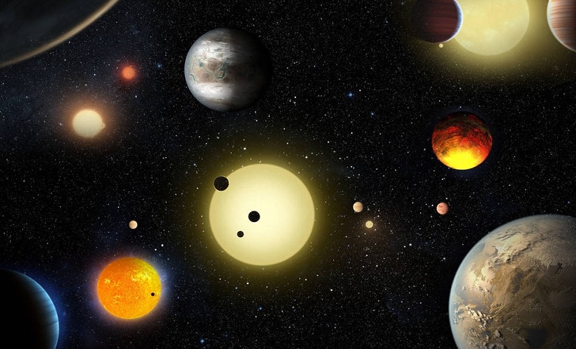 This artist's concept depicts select planetary discoveries made to date by NASA's Kepler space telescope. Credits: NASA/W. Stenzel