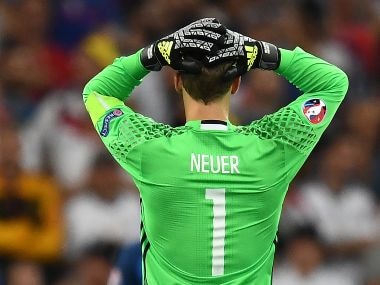 Manuel Neuer after Germany's 2-0 loss to France in the SF of Euro 2016. AFP